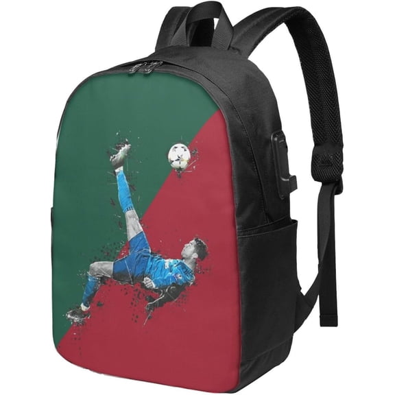 Ronaldo #7 Adult Backpacks Bag Laptop Bag Bookbag Usb Backpack 17 Inch For Daily