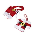 thumbnail image 2 of Fiudx Portacubiertos de Papá Noel, Rojo Festivo, No Tejido, Diseño de Bolsillo Decorativo, Decoración para La Mesa, Celebración Navideña, Juego de 1 Par, 10 X 13 Cm, 10 X 8 Cm, 2 of 7