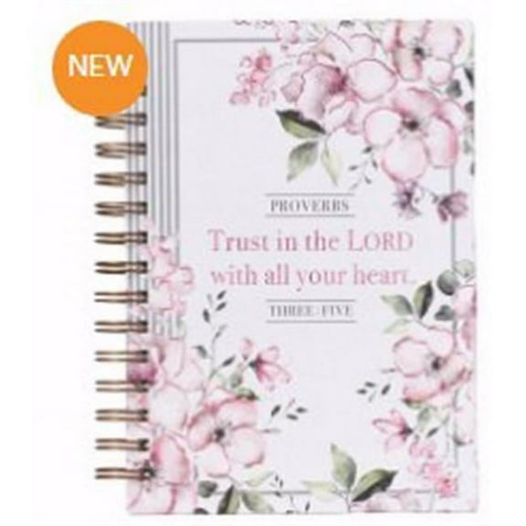 Christian Art Gifts 156535 Trust in the Lord Wirebound Journal - Large