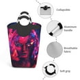 thumbnail image 2 of DouZhe 50L Rectangular Laundry Basket, Cyberpunk Futuristic Portrait Prints Waterproof Foldable Laundry Hamper with Aluminum Handles, 2 of 6