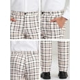 thumbnail image 6 of INSPIRE CHIC Men's Checked Prom Trousers Formal Plaid Suit Pants, 6 of 6