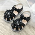 thumbnail image 3 of LYHaoo Girls Sandals Spring And Summer Children's Shoes For Toddlers Three Layer Flower Patterned Transparent Soft Soled Sandals For Princesses Sizes 5.5 Toddlers(9-12 Months), 3 of 7