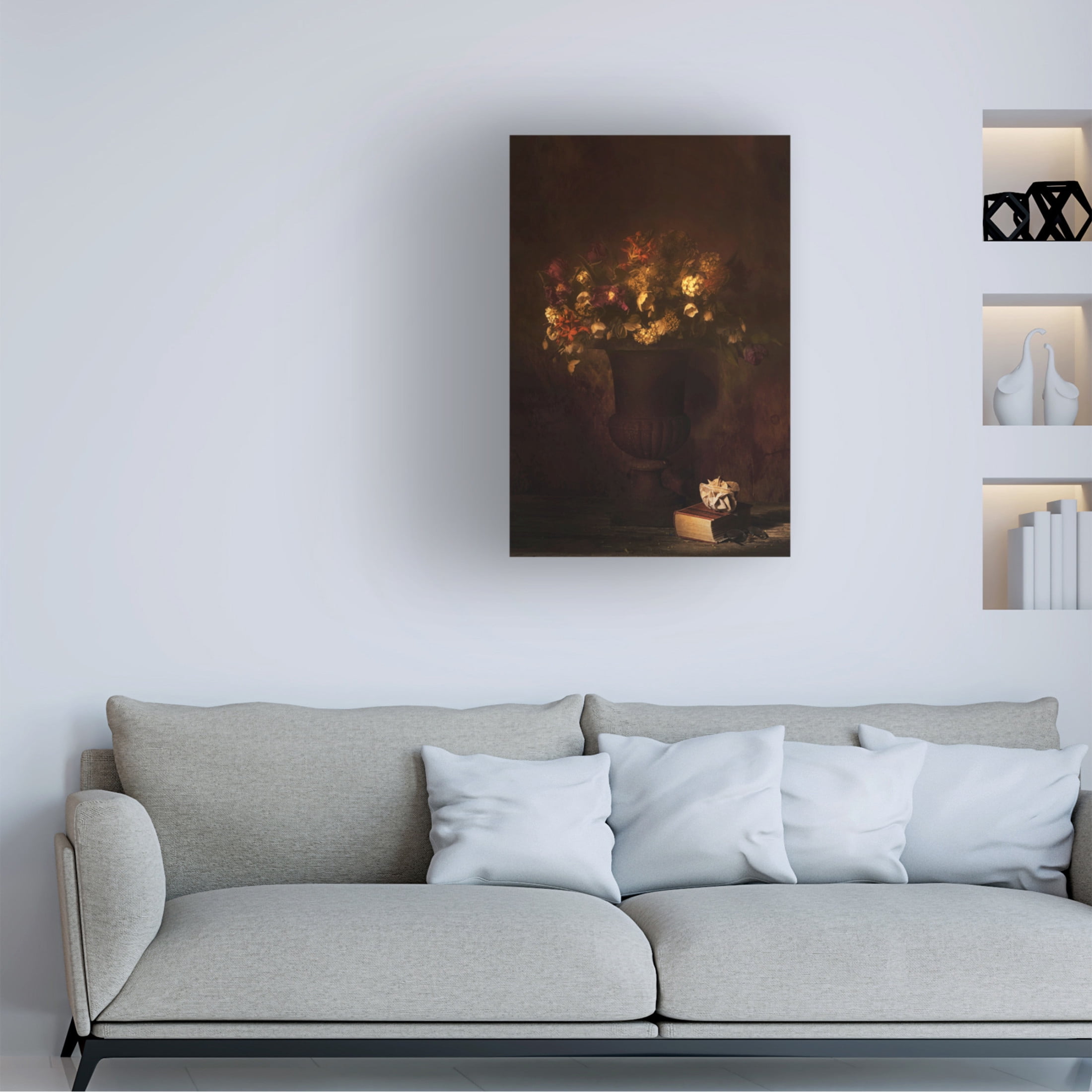 Canvas Wall Art - Saskia Dingemans 'Shades In Braun' Wall Art for Living Room, Bedroom, or Office Décor by Trademark Fine Art - 30 x 47 Inches