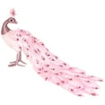 thumbnail image 6 of Northlight Peacock with Glitter and Faux Jewels Christmas Decoration - 20" - Light Pink, 6 of 9