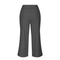 thumbnail image 5 of Bovemsi Lounge Pants Women Solid Color Casual Loose Pocket Sports Pants Wide Leg High Waist Palazzo Pants, 5 of 6