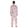thumbnail image 6 of 1 Piece Adult Onesie Pajamas Cozy & Loose-Fit Sleepsuit Loungewear with Pockets Cat Holding Christmas Gifts X-Small, 6 of 7