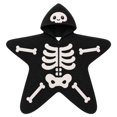 thumbnail image 5 of KAUOD Baby Halloween Star Romper Pumpkin Skeleton Ghost Fleece Hooded Bodysuit, 5 of 5