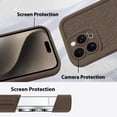 thumbnail image 4 of Funda de teléfono MZELQ para iPhone 15 Pro Max Silicone - Marrón, 4 of 6