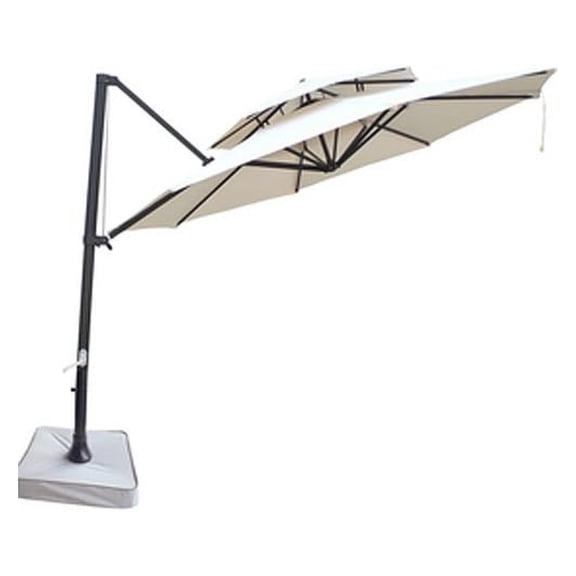 Southern Patio Umbrella Replacement Canopy - Beige - Two-Tiered - UMB-473522 - Water Resistant UV Protection - Lowe's Exclusive