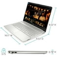 thumbnail image 5 of HP 15 15.6" HD [Windows 11 Pro] Business Laptop, AMD 6-Cores Ryzen 5-5500 up to 4.0GHz, 16GB RAM, 1TB SSD, AMD Radeon Graphics, Bluetooth, WiFi, HDMI, USB-C, Silver, w/Office Accessories, 5 of 7