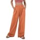 thumbnail image 1 of Pantalones de Traje Anchos para Mujer, Holgados, de Cintura Alta Elástica, Informales, Largos, Color Naranja y Rojo, Talla L, 1 of 7