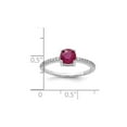 thumbnail image 3 of Gem & Harmony 1.50 Carat (Ctw) Ruby and White Topaz Ring in Sterling Silver for Women, 3 of 6