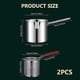 thumbnail image 2 of Deep Fryers,Deep Fryer Pot with Basket 2Pcs/Set 1200ml Handled Stainless Steel Chip Pan Uncoated Mirror1 - jjS, 2 of 5