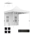 thumbnail image 1 of Outsunny 10' x 10' Heavy Duty Pop Up Canopy Tent, UPF50+, White, 1 of 10