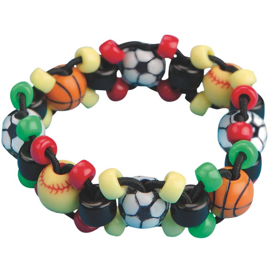Sport Bead Bracelet Craft Kit, Pack of 12