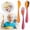 G, variant on Black 3-Piece Stainless Steel Kids Flatware Set, Toddler Cutlery with Fork, Spoon & Knife, Dishwasher Safe Silverware for Children