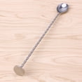thumbnail image 3 of LABSERRON 1Pc Silver Spiral Pattern Long Handle Stainless Steel Stirring Spoon For Bartending Mixologists 11Inch, 3 of 8