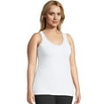 thumbnail image 3 of Hanes Just My Size Stretch Cotton Tank with Lace Trim (Plus ) Light Steel 5X Women's, 3 of 3