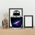 thumbnail image 4 of MUKTIVE Galaxy Urns for Human Ashes, Black Burial Large Urn for Ashes Adult Male 10 Inch, Funeral 3 Inch Urn for Male, Cremation Urns for Adult Female for Remains(1 Large, 4 Keepsake), 4 of 7
