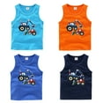thumbnail image 3 of WOLLED Toddler Boys Casual Tank Top Summer Casual Tank Top Baby Boys Digger Print Sleeveless Vest,Sized 1-8T, 3 of 6