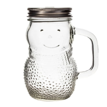 BarConic® Snowman Mason Jar w/ Handle, 16 ounce, New