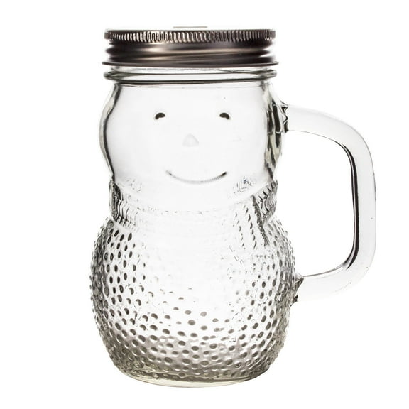 BarConic® Snowman Mason Jar w/ Handle, 16 ounce, New