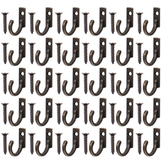30 ganchos de pared retro para colgar toallas y sombreros en el baño.