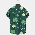 thumbnail image 5 of JURANMO Mens St Patricks Day Shirt Fashion Shamrock Printed Retro Bowling Shirts Short Sleeve Casual Button Down Holiday Shirts Green XXXXL Lightning Sales of Today, 5 of 6