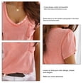 thumbnail image 5 of Camiseta de manga corta con cuello en V, camiseta informal para mujer, camiseta informal con cuello en V, camiseta de verano para mujer, elegante y moderna, 5 of 5