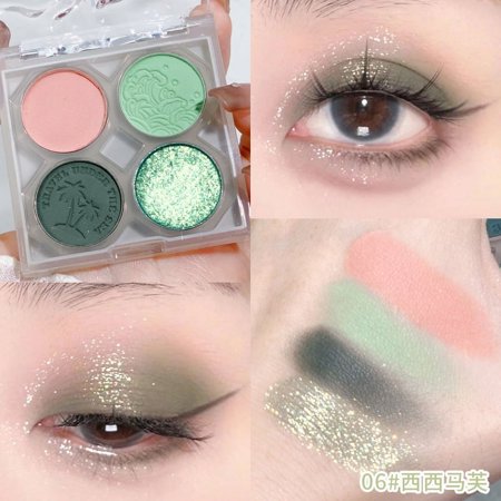 Nvzi Green Series Eyeshadow Palette,Multi Colors High Pigmented Mini Makeup Eyeshadow Pallet,Warm Natural Blendable Long-Lasting Waterproof Pallets Eyeshadow,A49