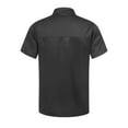 thumbnail image 2 of JanJean Unisex Chef Coat Kitchen Work Uniform Cook Jacket Restaurant Hotel Chef Coat Uniform for Mens Black Short Sleeve M, 2 of 5