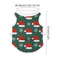 thumbnail image 3 of huayou Christmas Pet Sleeveless Vest, Santa Hat & Snowflake Printed Dog Cat Tank Top, Holiday Warm Clothes for Small Medium Pets, M Size, 3 of 7