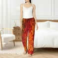 thumbnail image 4 of Gukieu Autumn Leaf Print Women's Home Trousers, with Pockets and Drawstring Pajamas, Home Pajamas, Sleepwear-X-Large, 4 of 6