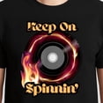 thumbnail image 3 of Keep On Spinnin' T-Shirt – Retro Music Lover Theme – Unisex Casual Wear, 3 of 6