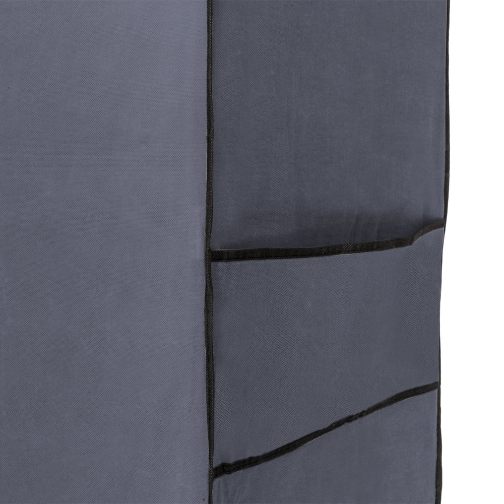 Ktaxon Portable Fabric Wardrobe with Adjustable Shelf Storage Closet with 4 Layers 8 Compartments 49*17*70 in, Gray