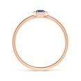 thumbnail image 2 of Angara Natural 0.26 Ct. Blue Sapphire Solitaire Ring in 14K Rose Gold for Women (Ring Size: 3.5), 2 of 9