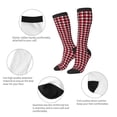 thumbnail image 3 of Knee High Socks for Men and Women, red black buffalo plaid Althletic Compression Socks, Support Long Tube Socks for Outdoor Sport, Calf Socks, High Stockings for Women Men, 3 of 7