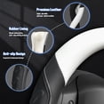 thumbnail image 4 of XUKEY Flat Bottom D Shape  Steering Wheel Cover For Tesla Model 3 Model Y Leather, 4 of 8