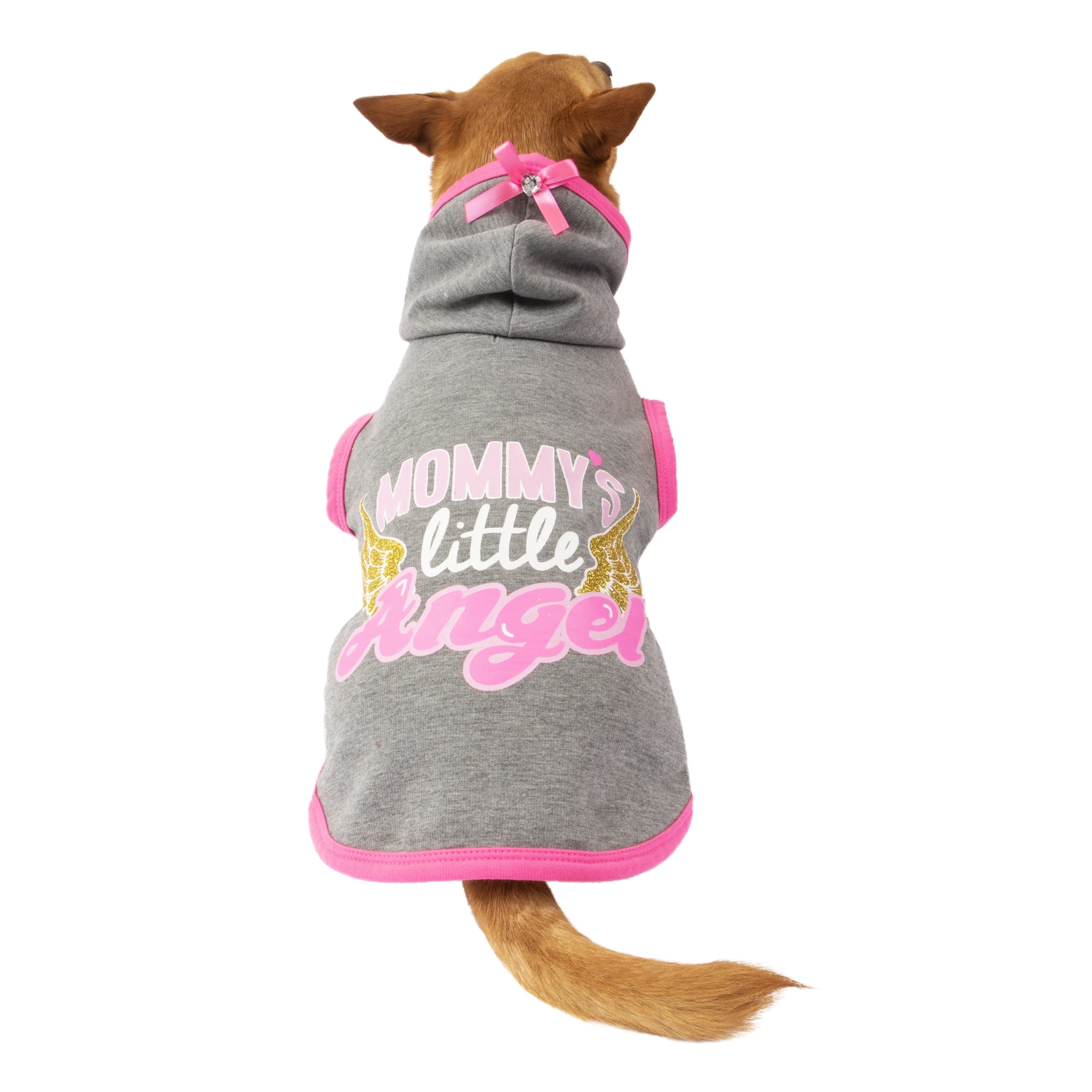 Mommy S Little Angel Gray Dog Hoodie X Small Walmart Com