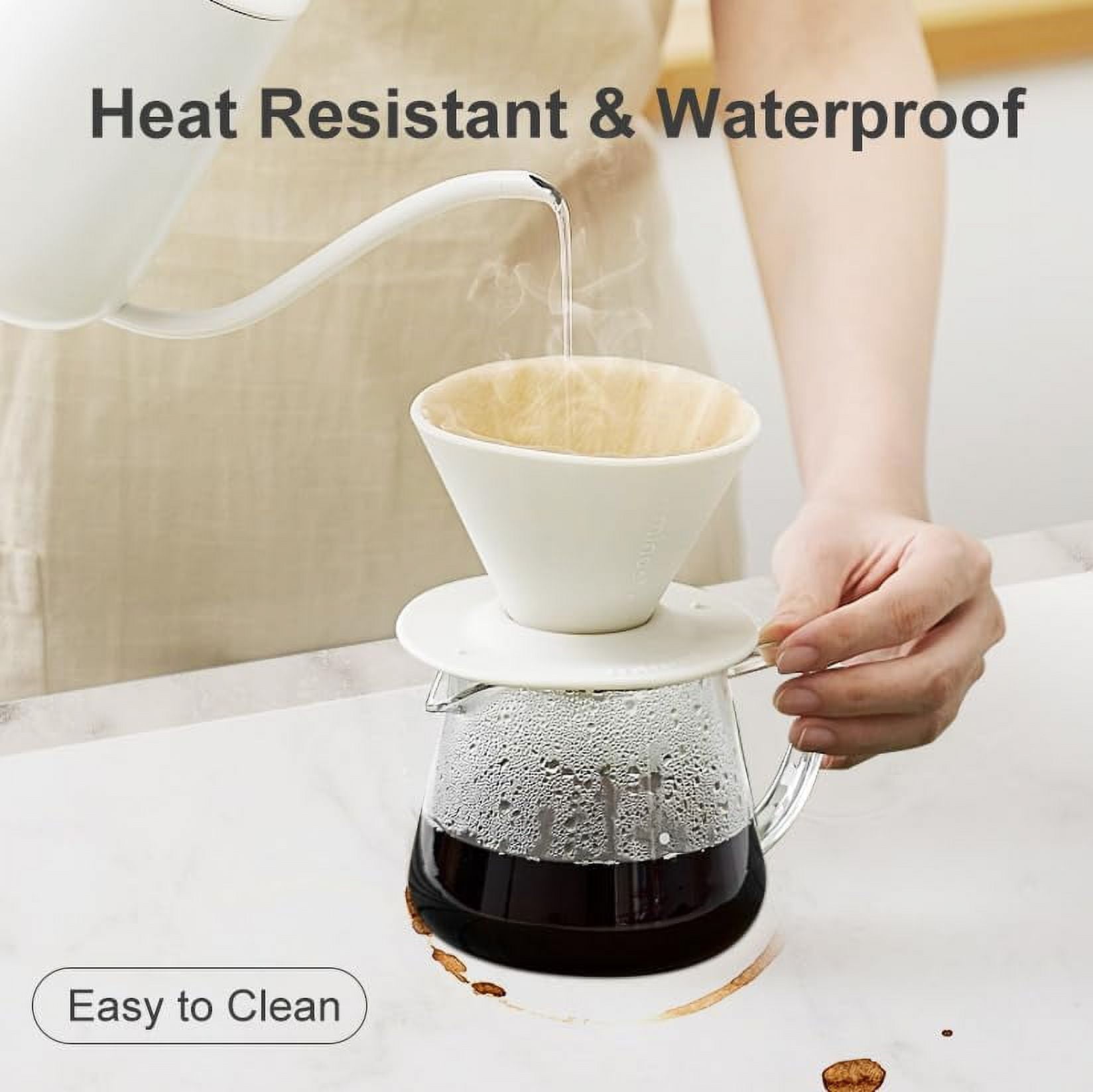 Silicone Mats for Kitchen Counter,  47.24"x 23.62" Extra Large Silicone Countertop Protector, Non-slip Heat Resistant Mats for Countertop, Shipped Rolled Up, No Creases, White Translucent