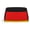 Gold, variant on Travel Makeup Bag German Flag Germany Wide-open PU Leather Cosmetic Toiletry Pouch with Dividers & Zipper for Women Silver