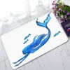 PKQWTM Mermaid Silhouette Home Decor Floor Mat Area Rug Doormat Size 18x30 Inches