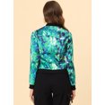 thumbnail image 4 of Dde San Patricio ChaqueDe Bombardero Floral LigeCon CremalleY Cuello Alto PaMujer Verde XS, 4 of 4