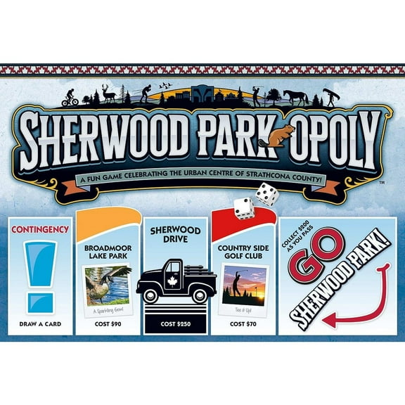 Late for the Sky, Sherwood-opoly, Board Game with Local Streets and Points of Interest