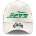 thumbnail image 2 of Men's New Era White New York Jets Throwback Wordmark Iced II 39THIRTY Flex Hat, 2 of 5