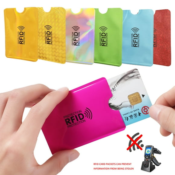 Lubelski 10Pcs Portable Anti-magnetic RFID Credit Bank ID Card Sleeve Protective Case