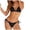 Black, variant on Women's Bikini Set Fashion Two Piece Sexy Swimsuit with Removable Bra Pads No Underwire for Beach Vacation,Black,L