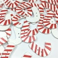 thumbnail image 2 of TEHAUX 50 Pcs Boutons de Béquille de Noël Rouges pour Décoration Festive Double Trous, 2 of 4