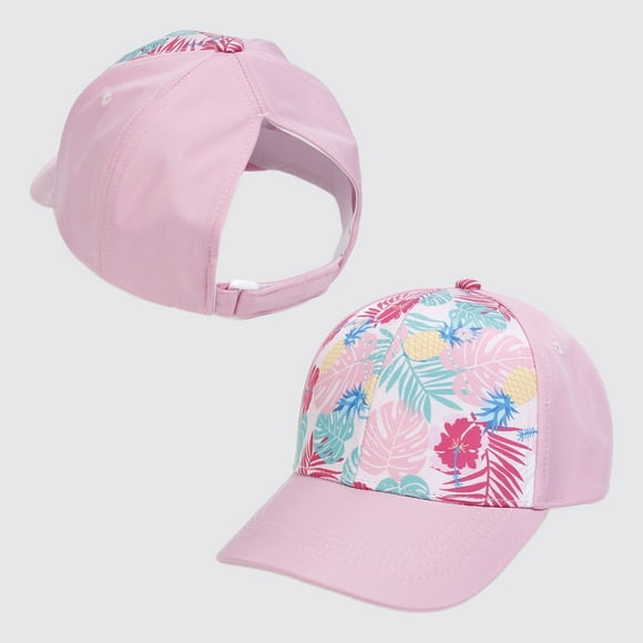 Casquette Bebe Fille Kids Toddler Girls Breathable Lightweight Adjustable Baseball Caps with Colorful Heart Prints Infant Sun Hat Red S