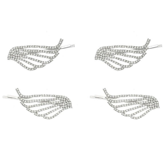 Rhinestones Hairpin Hair Clips for Decor 4Pcs Collection